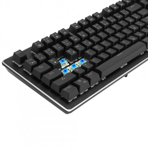 GAMEMAX GM-X560QU İngilizce Blue Switch RGB Mekanik Gaming Oyuncu Klavyesi - 5