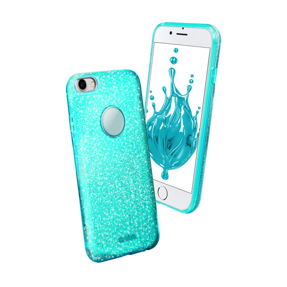 SBS Sparky Glitter iPhone 7 Mavi Kılıf