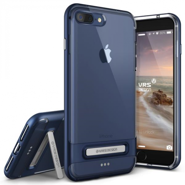 VRSDESIGN iPhone 7 Plus Crystal Bumper Series Kılıf Deep Blue