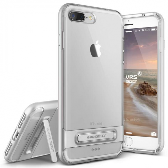 VRSDESIGN iPhone 7 Plus Crystal Bumper Series Kılıf Light Silver