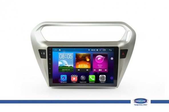 Citroen C-Elysee Oem 9 Ekranlı Multimedya Cihaz 2013-