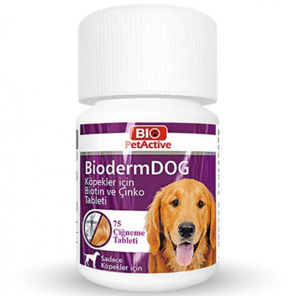 Bio Pet Active Bioderm Biotin Ve Çinko Köpek Tableti 37,5 Gr 75li