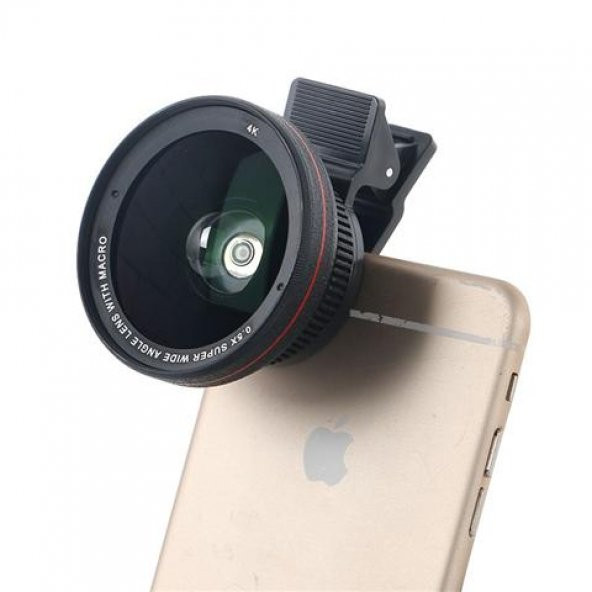 0.5x Super Wide Angel ve Macro Telefon Kamera Lensi Profesyonel Geniş Açı Lens