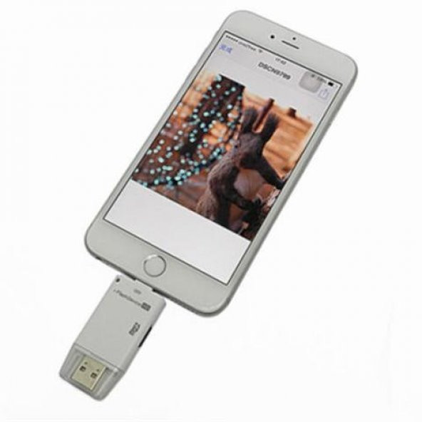iPHONE 7 - 7 PLUS i-READER KART OKUYUCU+USB CONNECTOR MARKACASE