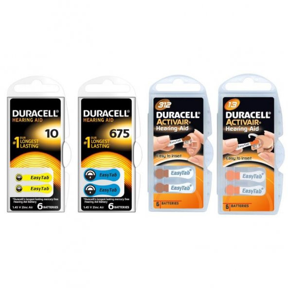 DURACELL 10-13-312-675 Numara İsitme Cihazı Pili (5x6=30 ADET PİL