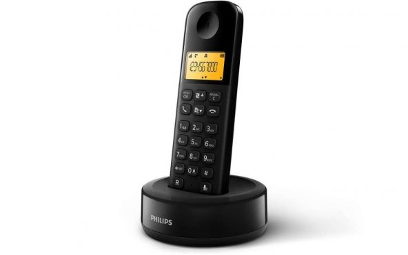 Philips Siyah Dect Telsiz Telefon Sabit Hatlı Telefon D1301B/TR