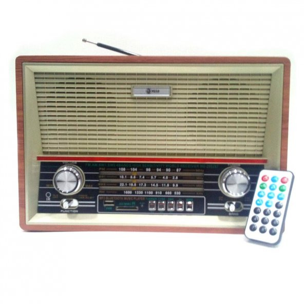 MEGA Nostaljik Antika Bluetooth Şarjlı Büyük Radyo Müzik Çalar US