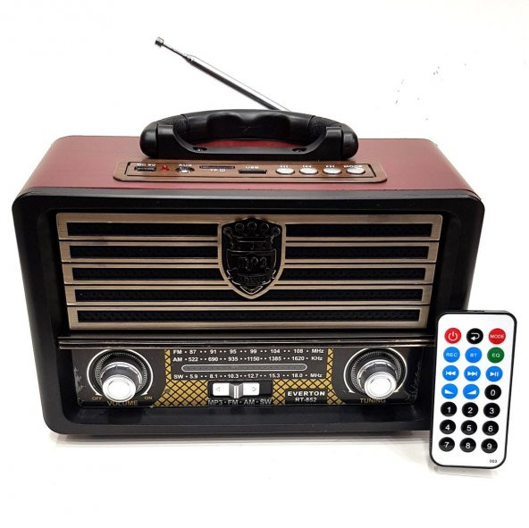 Everton Nostaljik Antika Bluetooth Şarjlı Radyo Müzik Çalar USB B
