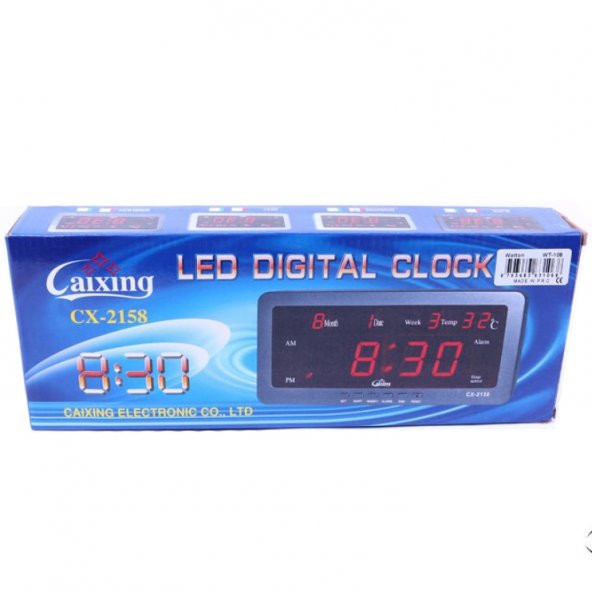Watton WT-106 Dijital Led Işıklı Masa ve Duvar Saati - Adaptörlü - 9