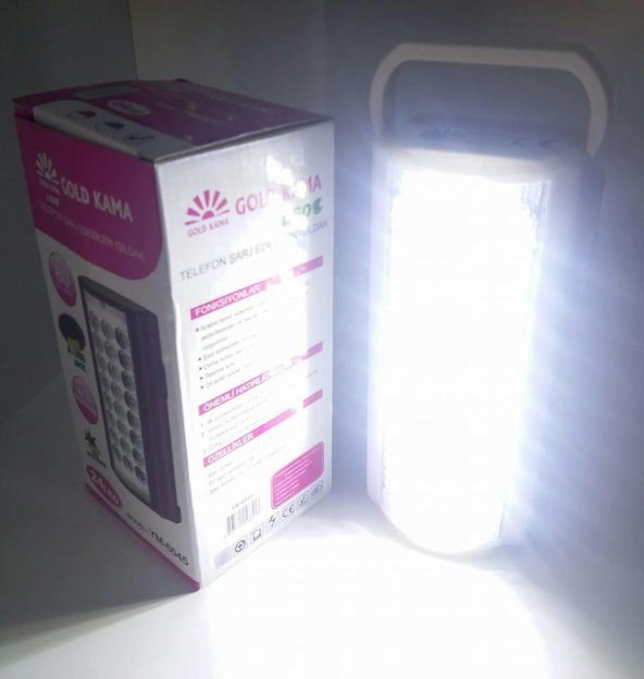 24 Ledli Şarjlı Işıldak (80 Saat) Güçlü Işık USB YM6045 - 8