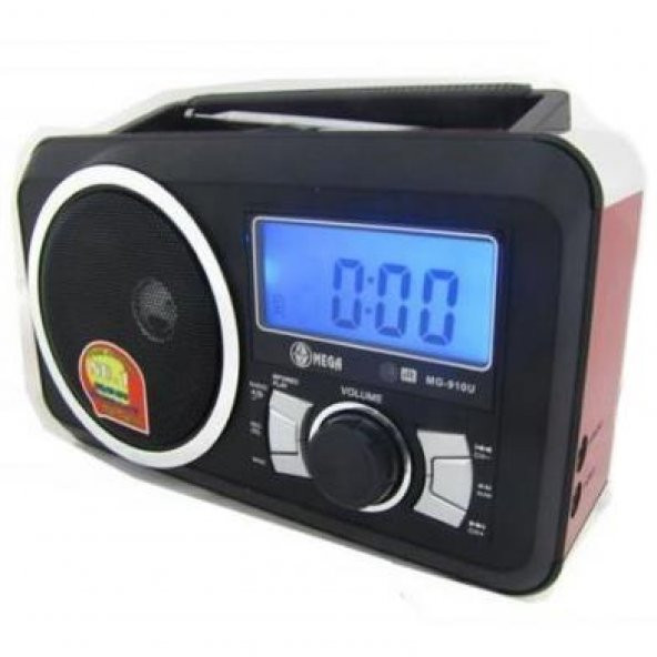 MEGA MG-910U Şarjlı Dijital Radyo Müzik Çalar Kumanda Rec-USB-SD-