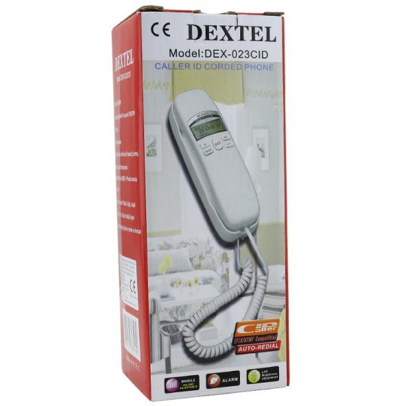 Dextel Kablolu Ekranlı Masa ve Duvar Telefonu Sabit Telefon - DEX - 3