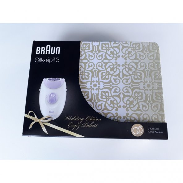 Braun Silk Epil 3 Epilatör 3170 Soft Perfection yenı metal kutu