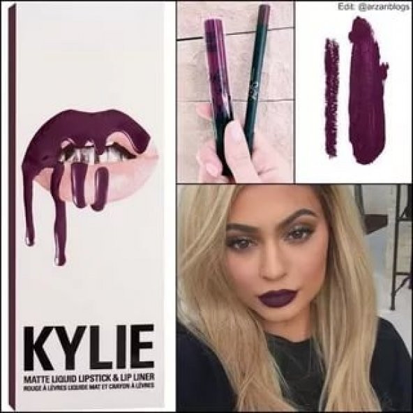 Kylie Jenner RUJ + DUDAK KALEMİ KOURT K Matte Lipstick+Lipliner