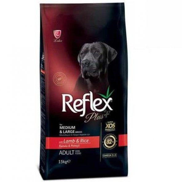 Reflex Plus Kuzulu Orta Ve Büyük Irk  Yetişkin Köpek Maması 15 Kg
