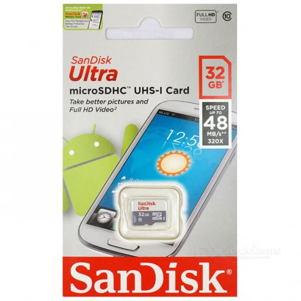 Sandisk Ultra MicroSDHC 32GB UHS-I 48MB/s Card SDSQUNB-032G