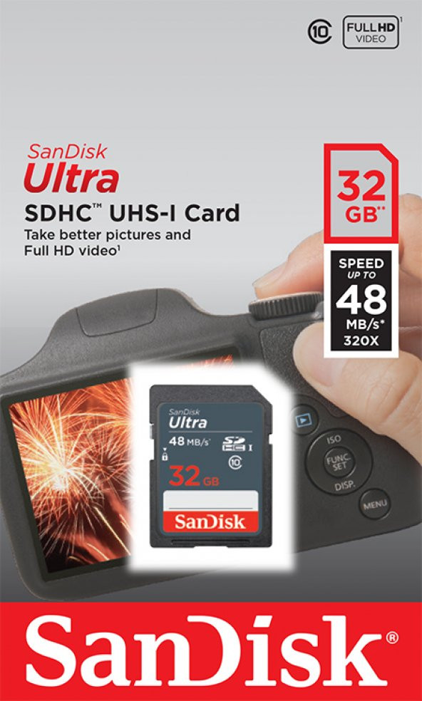 SanDisk 32GB Ultra SDHC UHS-I Bellek Kartı
