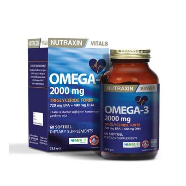Nutraxin Omega 3 2000 mg 60 Kapsül Balık Yağı