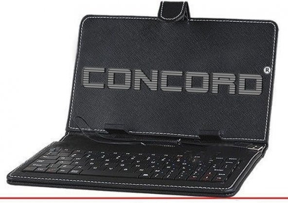 Concord 7"inc Klavyeli Siyah Deri Tablet Kılıfı S-A2