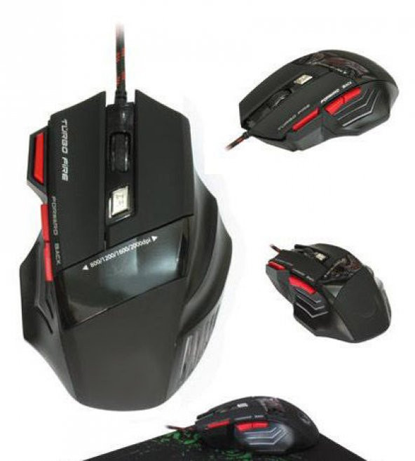 Tigoes MM28 X7 Profesyonel Kablolu Gaming Optik Mouse 7 Düğmeli