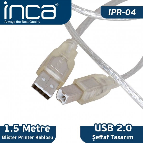 INCA IPR-04 USB 2,0 PRINTER KABLOSU 1,5 METRE BLISTER