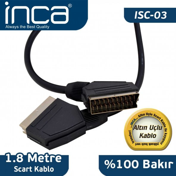 INCA  ISC-03 SCART KABLO 1,8 100 BAKIR