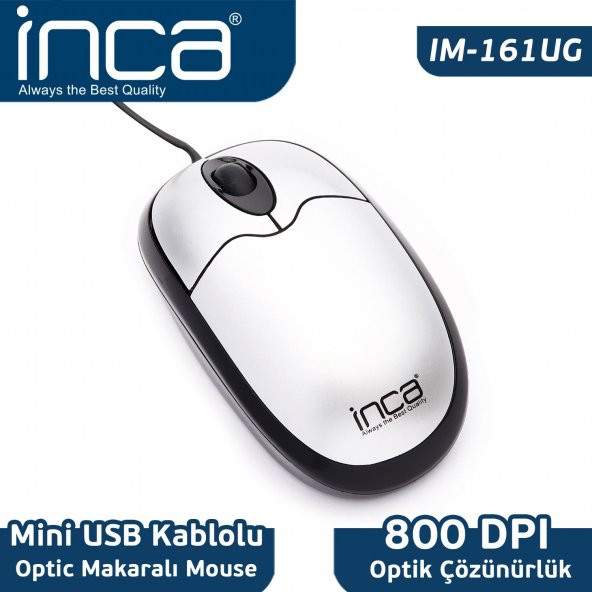 INCA IM-161U USB OPTIC MOUSE GÜMÜŞ - SİYAH