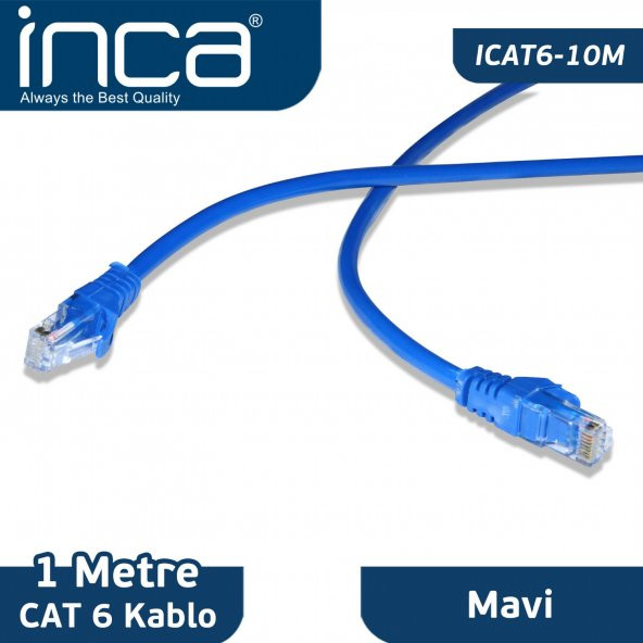 INCA ICAT6-10M CAT6 1 METRE MAVİ