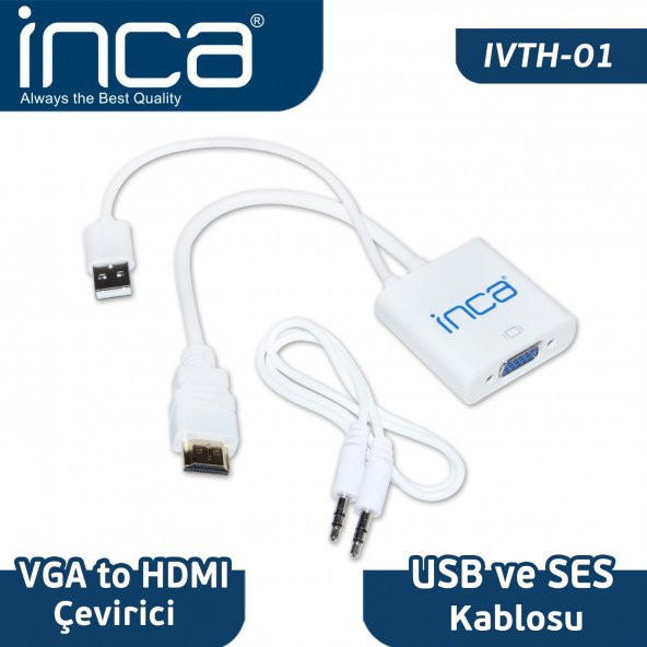 VGA TO HDMI ÇEVİRİCİ +USB VE SES KABLOSU