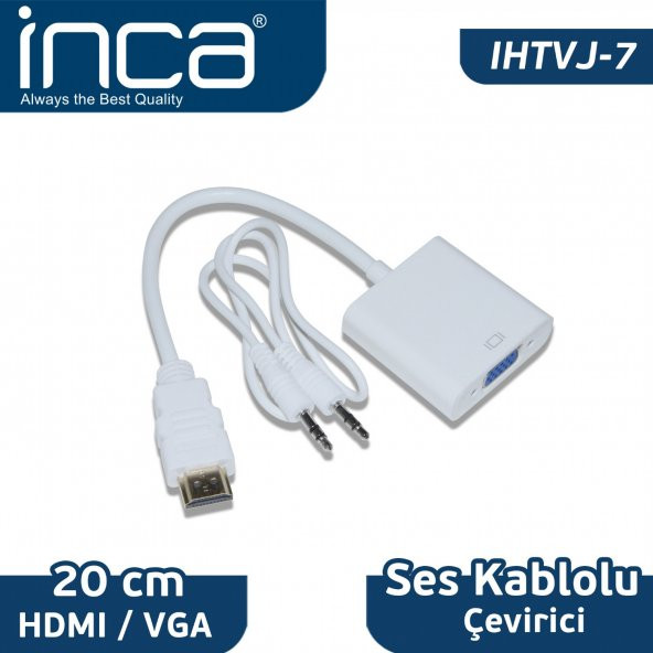 INCA IHTVJ-7 HDMI TO VGA JAKLI SES KABLOSU DAHİL