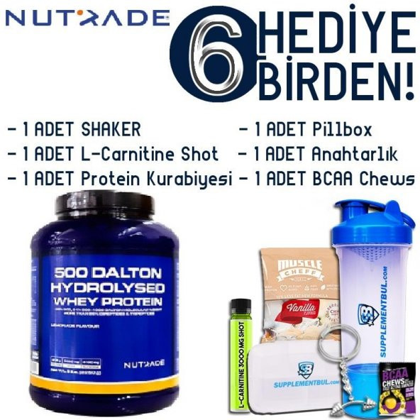 Nutrade 500 Dalton Hydrolysed Whey Protein Limonade 2250 Gr 6 Hed
