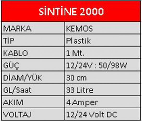 Sintine 2000 12 Volt sıvı aktarma pompası (TMC Tipi) - 3