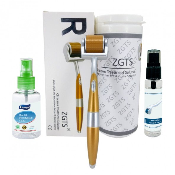 Zgts Gold Line Dermaroller Titanyum 192 İğneli Saç Yüz Vücut Göz Çevresi İçin Derma Roller - 2