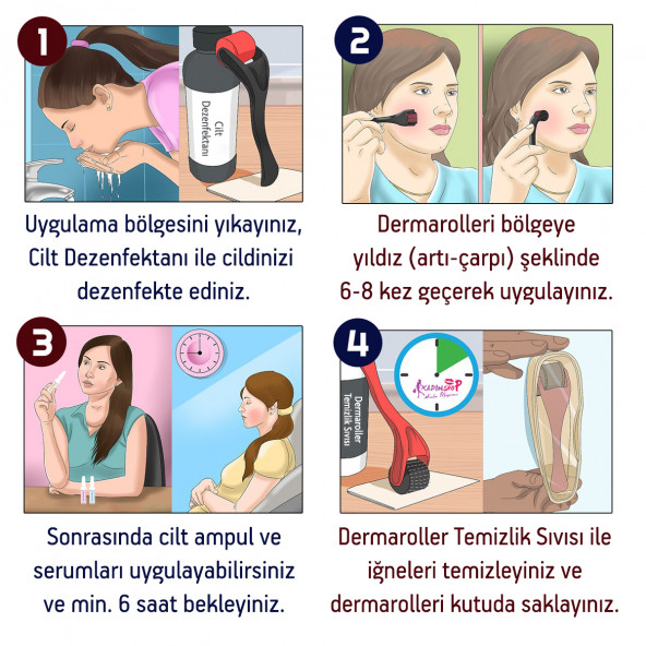 Zgts Gold Line Dermaroller Titanyum 192 İğneli Saç Yüz Vücut Göz Çevresi İçin Derma Roller - 8