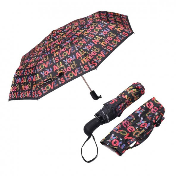 Zeus&Co. Love Rüzgarda Kırılmayan Otomatik Şemsiye