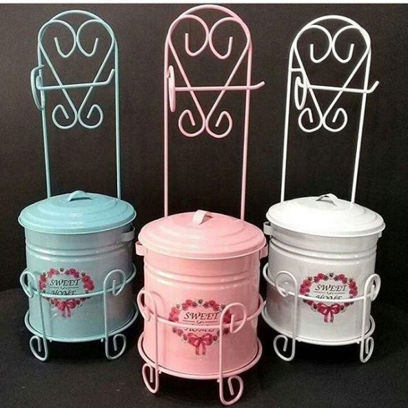 BANYO ÇÖP KOVASI FERFORJE TUVALET ASKISI BANYO TAKIMI BANYO SETİ - 5
