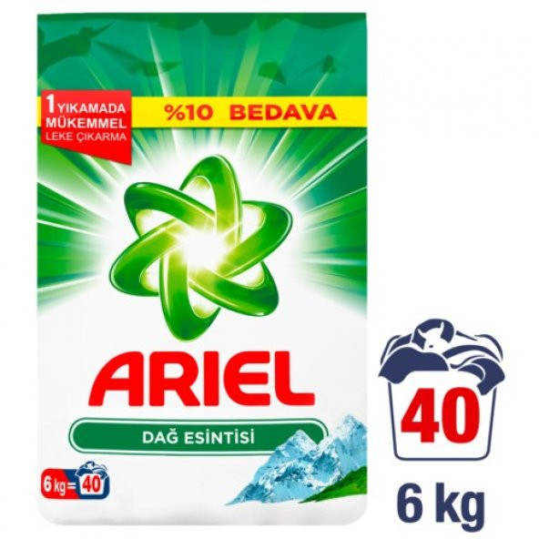Ariel Toz Çamaşır Deterjanı Dağ Esintisi 6 Kg