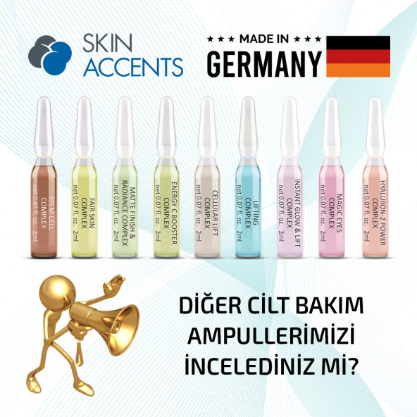 Skin Accents Göz Çevresi Bakım Ampul 3 Adet Magic Eyes Complex Serum Dermaroller Dermapen Cilt Serumu - Resim 4