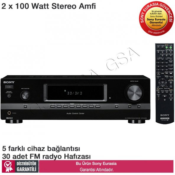 Sony STR-DH130 2x100W FM Radyolu Stereo Amfi