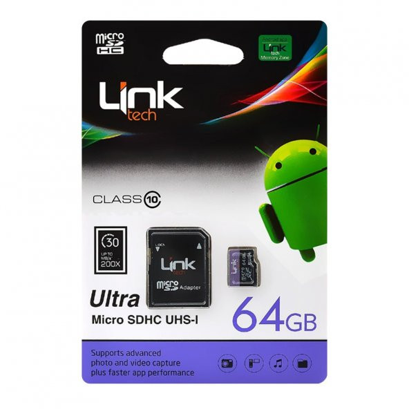 Link Tech Micro Sd Hc Ultra 64 Gb Hafıza Kartı