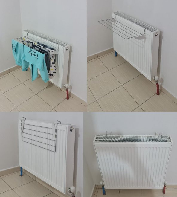 Kurufer Kalorifer Çamaşır Kurutmalık Kalorifer Petek Kurutmalığı 60 cm Çamaşır Kurutmalık - 6