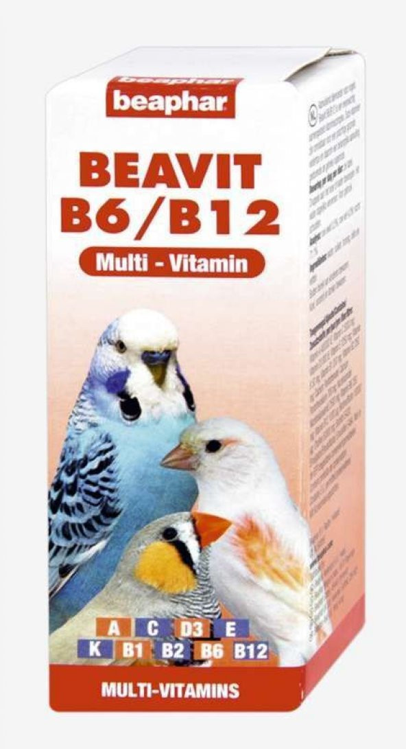 Beaphar Beavit B6-B12 Kuşlar İçin Multi Vitamin 50 ml