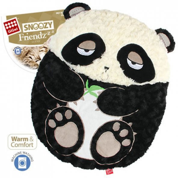 *Gigwi Snoozy Friends Panda Desenli Peluş Kedi Ve Köpek Yatağı 45x52 cm