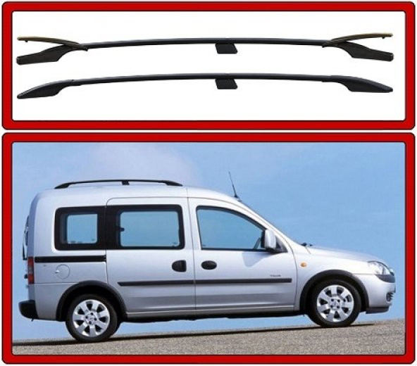 BoostZone Opel Combo Tavan Çıtası Port Bagaj Roof Rail(Siyah)