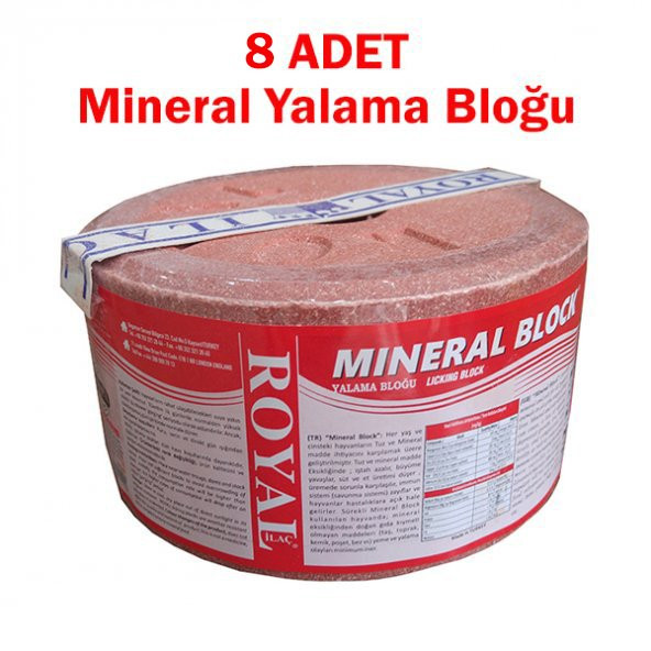 Royal Mineral Blok Yalama Taşı 3 kg - 8 ADET