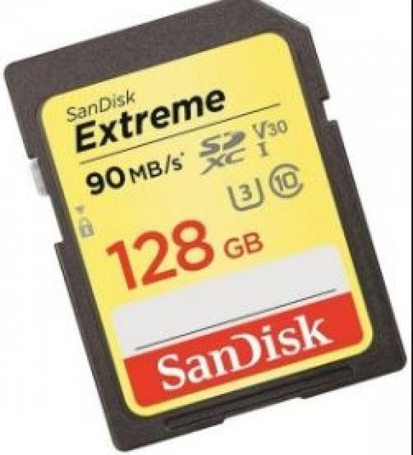128GB SD KART 90Mb/s EXT SANDISK SDSDXVF-128G-GNCIN EXT SD 90MB