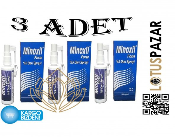 Minoxil 5 Deri Spreyi 60 ml (3 ADET)