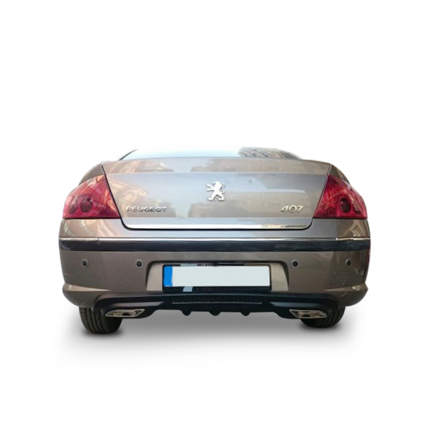Peugeot 407 Egzoz Görünümlü Universal Arka Tampon Eki - Difüzör (