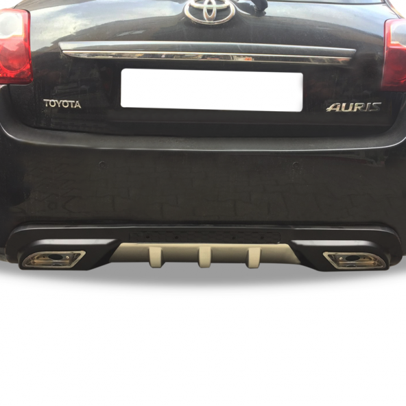 Toyota Auris Egzoz Görünümlü Universal Arka Tampon Eki - Difüzör