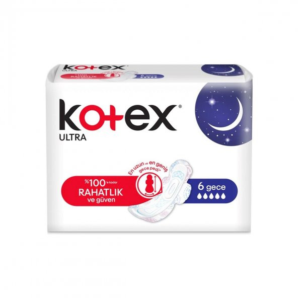 Kotex Ultra Kanatlı Gece 6 Lı